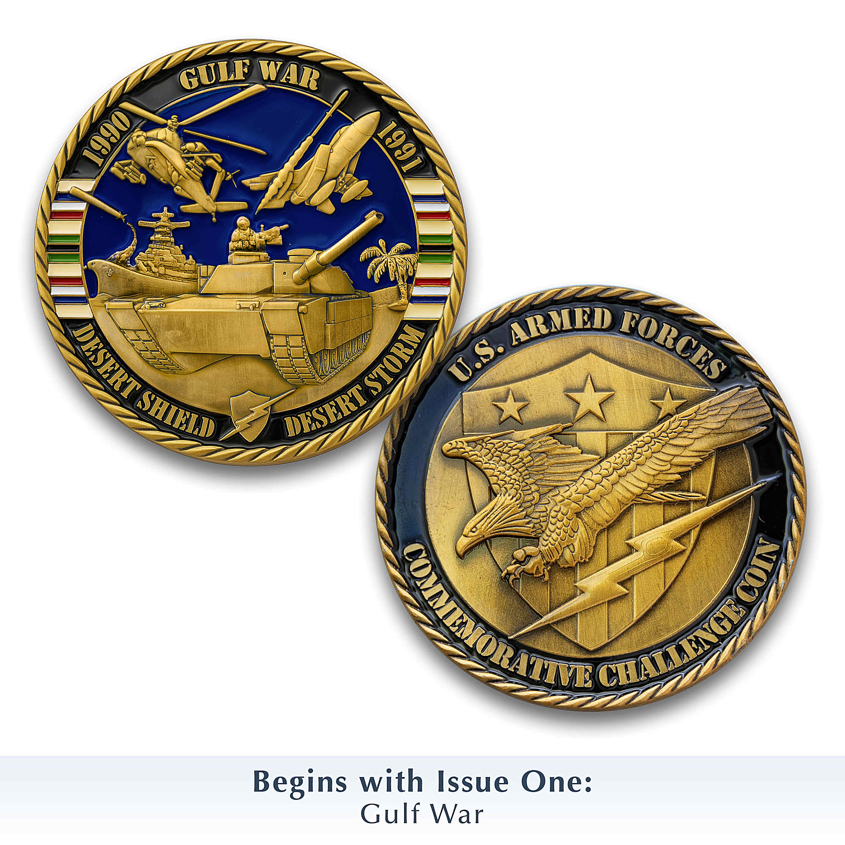 Desert Shield And Desert Storm Challenge Coin Collection