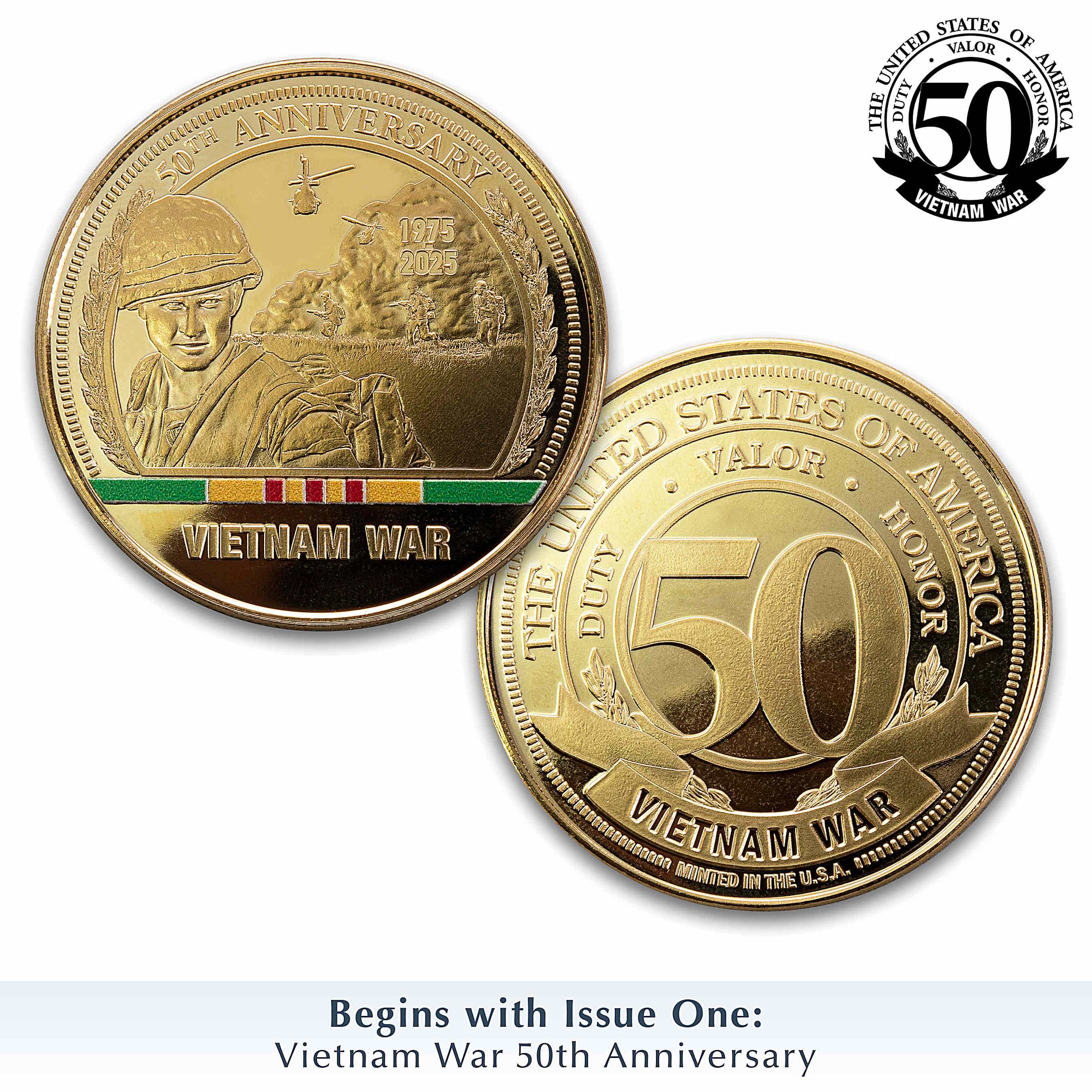Minted In U.S.A. 50th Anniversary Vietnam War Coins