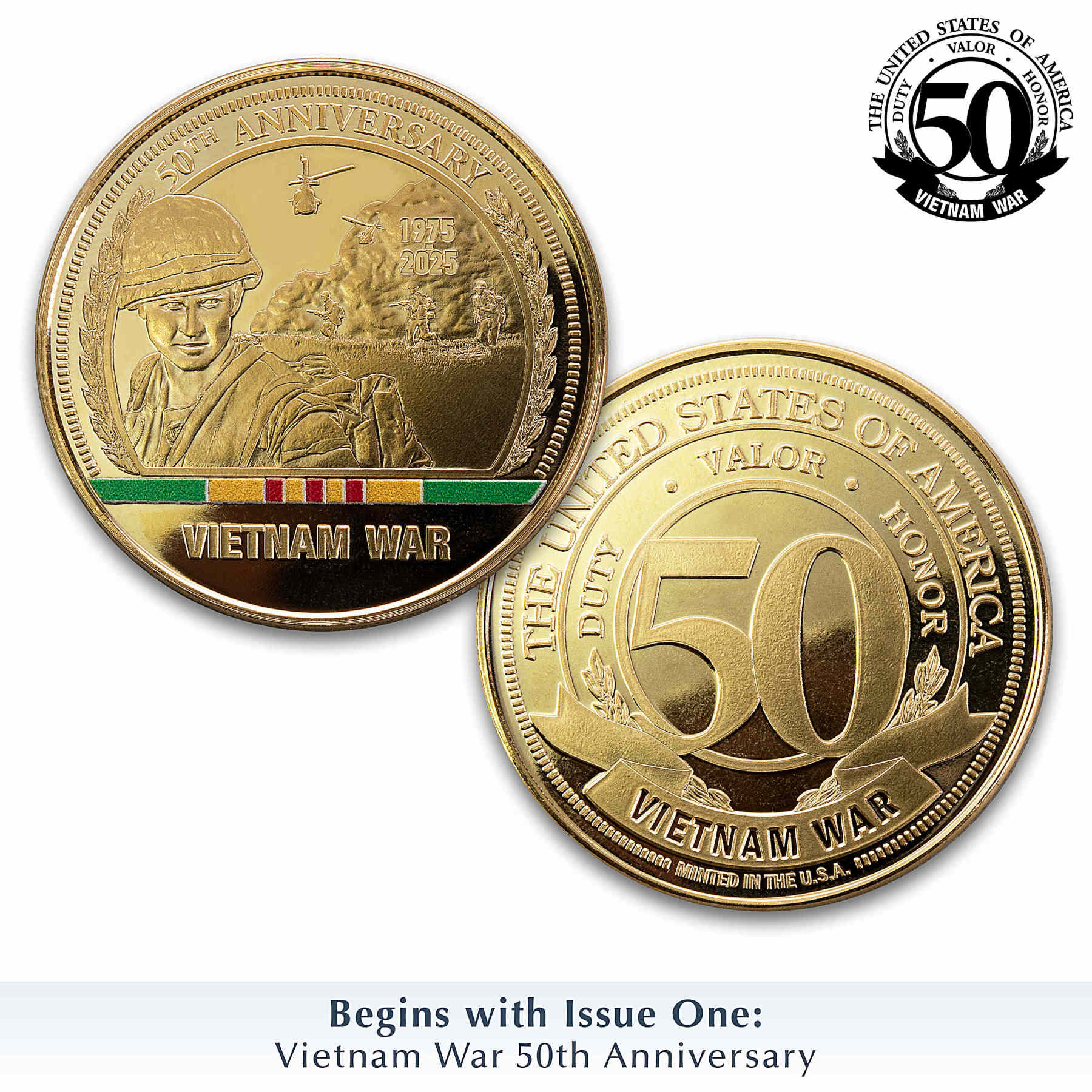 Minted In U.S.A. 50th Anniversary Vietnam War Coins