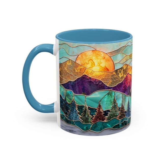 Stained Glass Mountain Mug