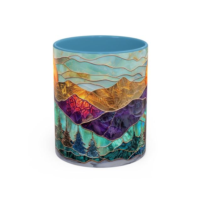 Stained Glass Mountain Mug