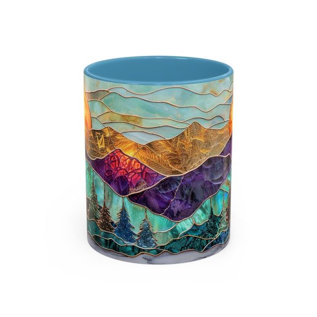 Stained Glass Mountain Mug