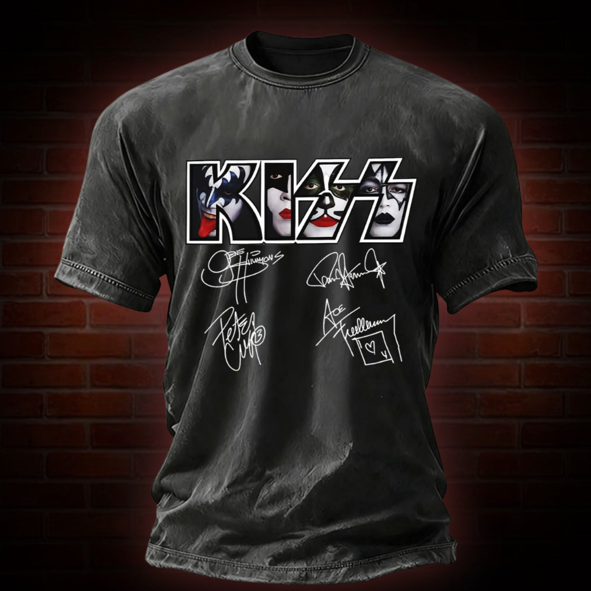 Kiss Band Legacy And Impact Printed Unisex Washed T-Shirt