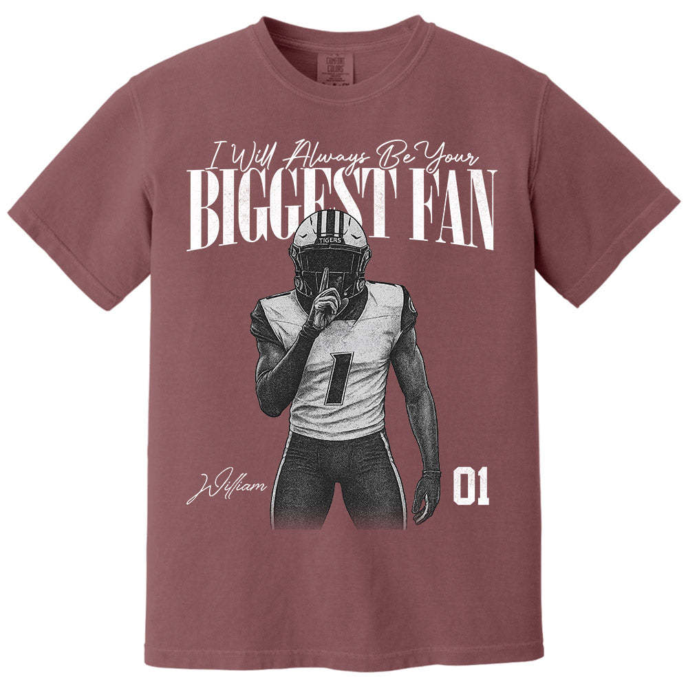 I'll Always Be Your Biggest Fan - Washed Tee Retro Bootleg Shirt For Football Players