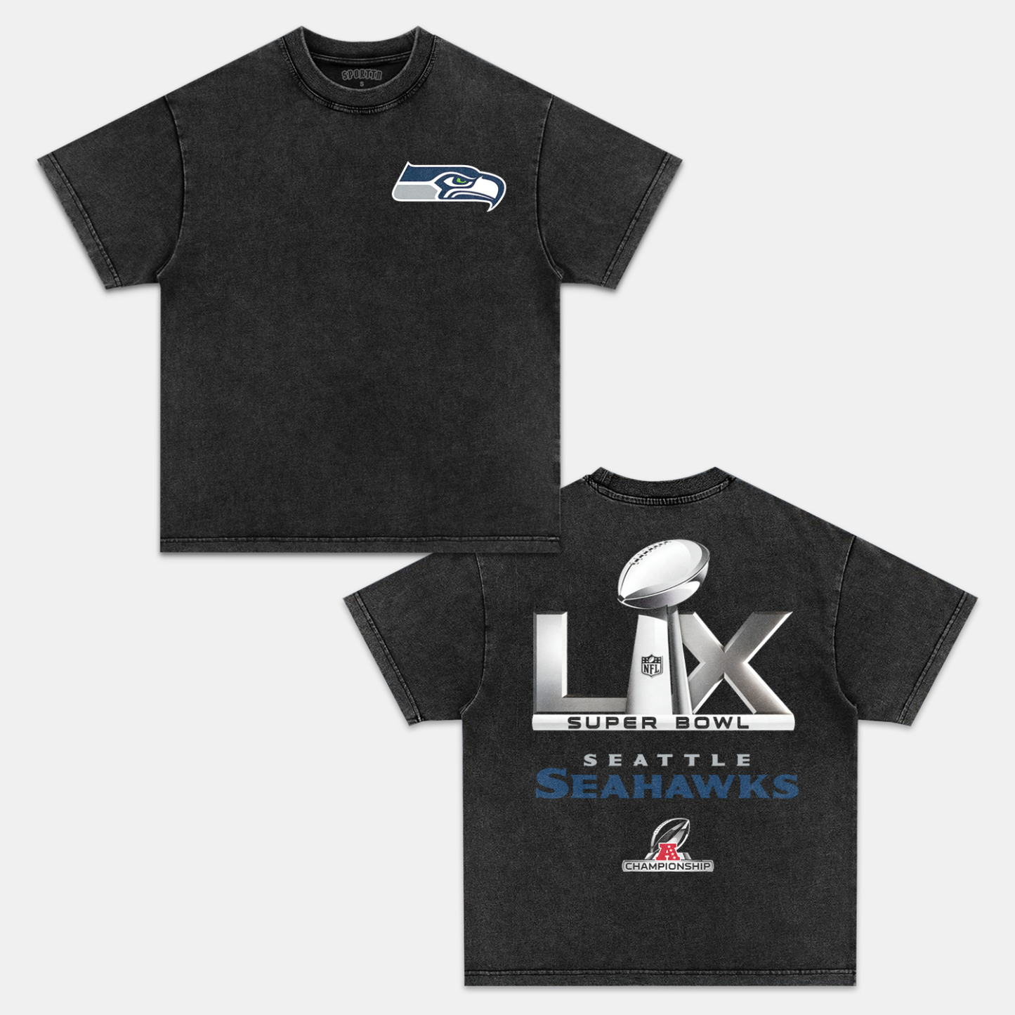 SPORTN.STORE 2026 SUPER BOWL LX & SEATTLE SEAHAWKS V2 TEE