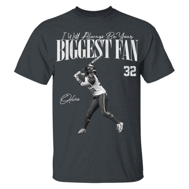 I'll Always Be Your Biggest Fan - Washed Tee Retro Bootleg Shirt For Softball Players T1807