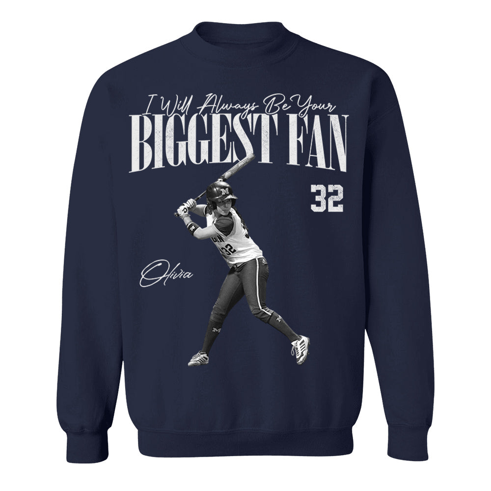 I'll Always Be Your Biggest Fan - Washed Tee Retro Bootleg Shirt For Softball Players T1807