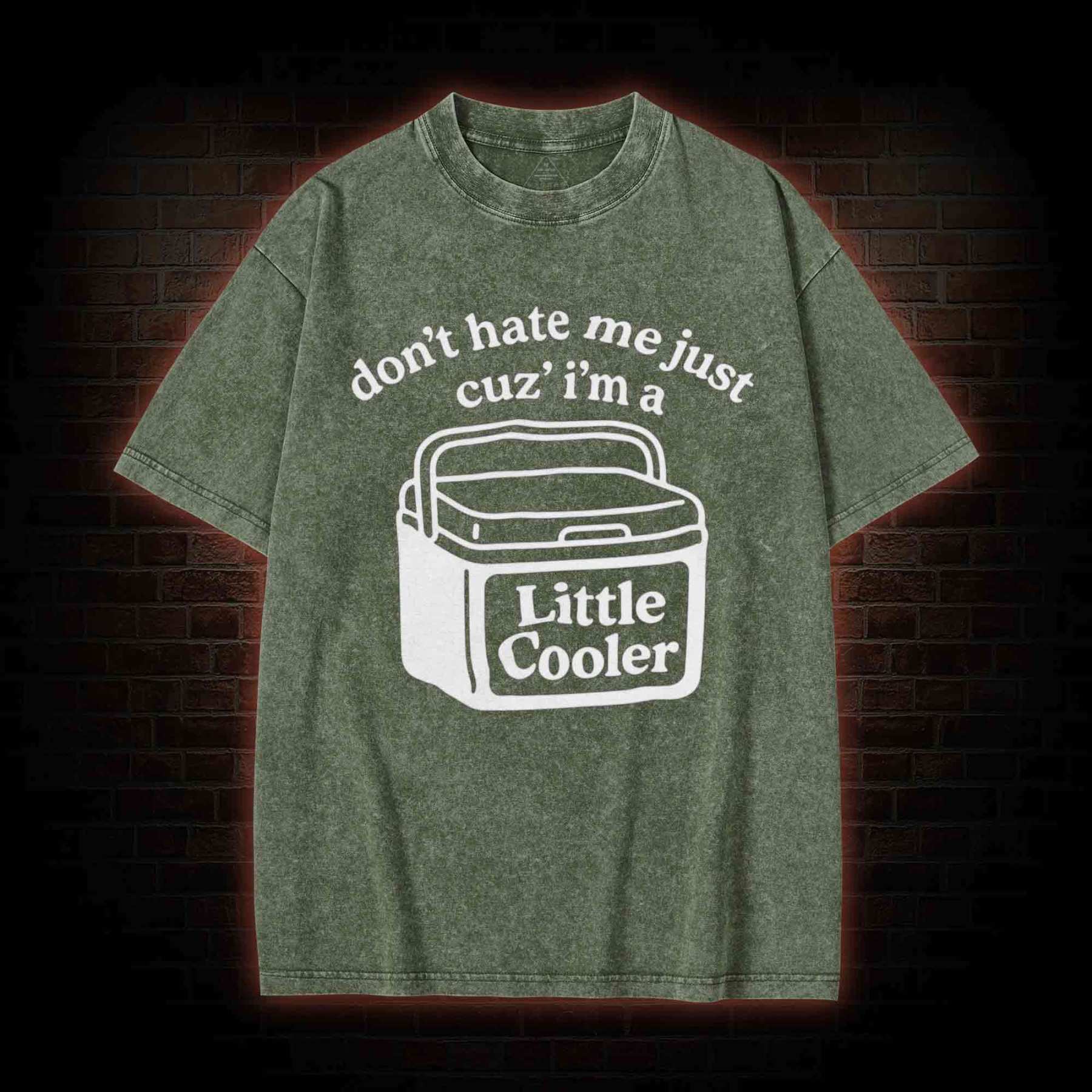 Don't Hate Me Cuz I'm a Little Cooler Washed T-shirt-LASPORTN