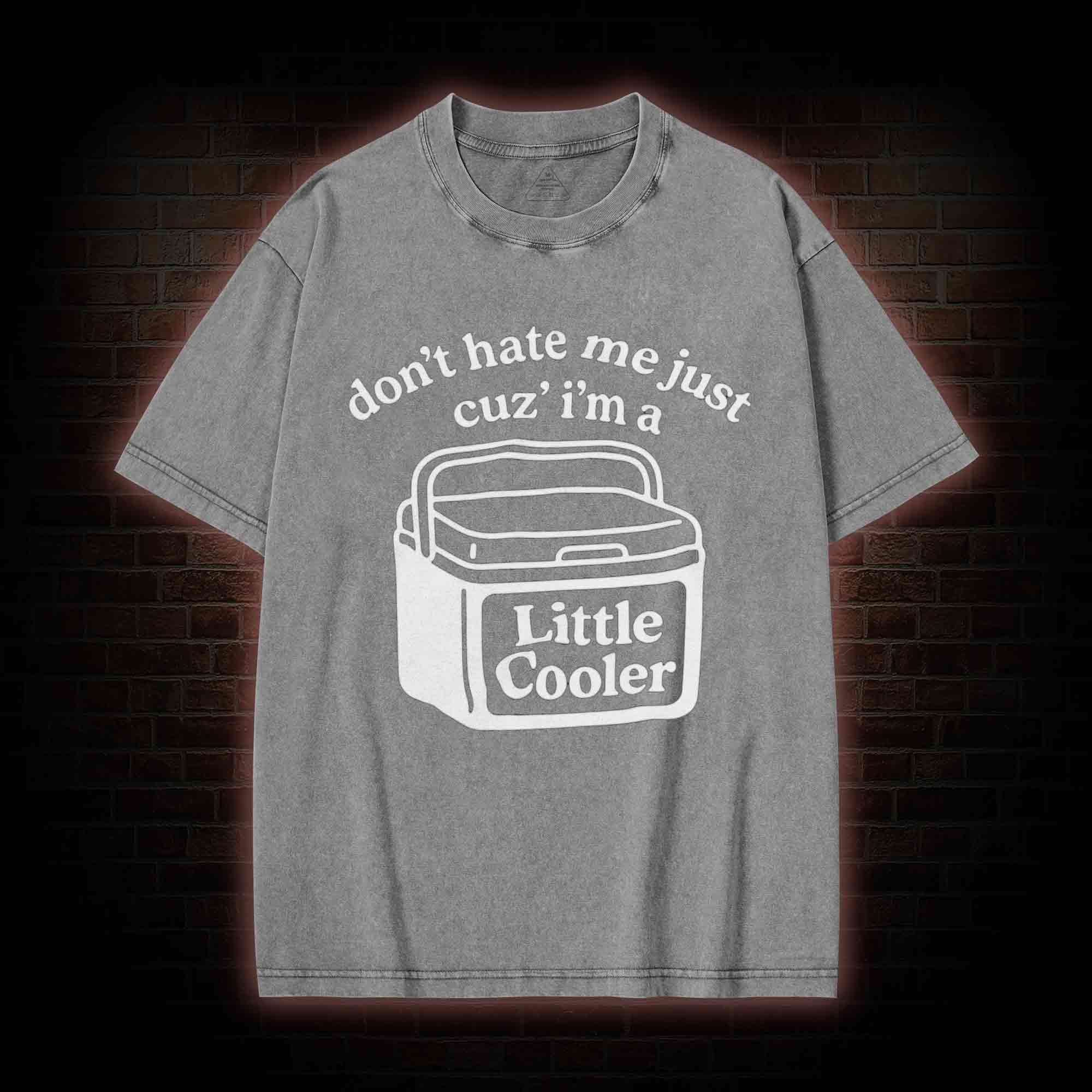 Don't Hate Me Cuz I'm a Little Cooler Washed T-shirt-LASPORTN