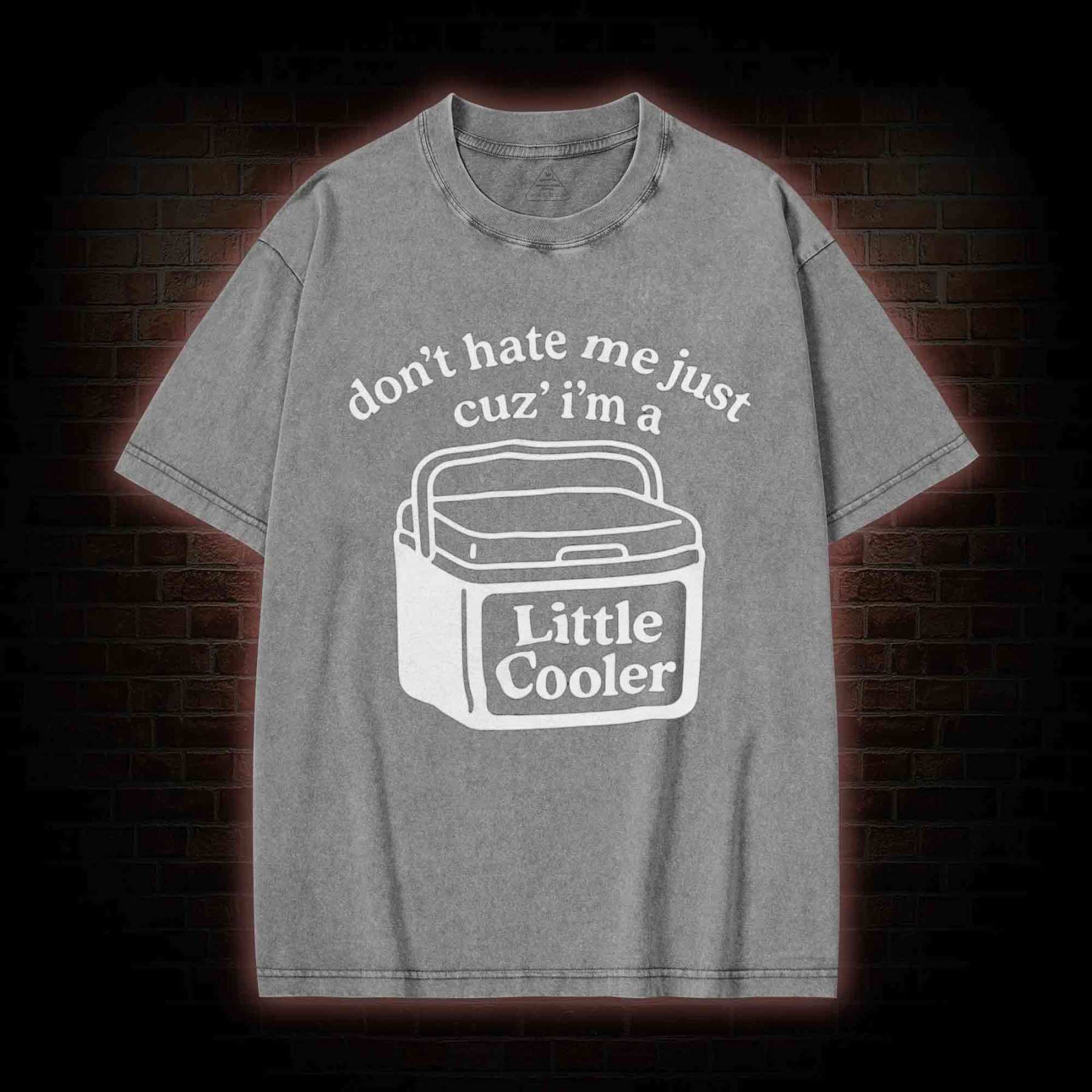 Don't Hate Me Cuz I'm a Little Cooler Washed T-shirt-LASPORTN