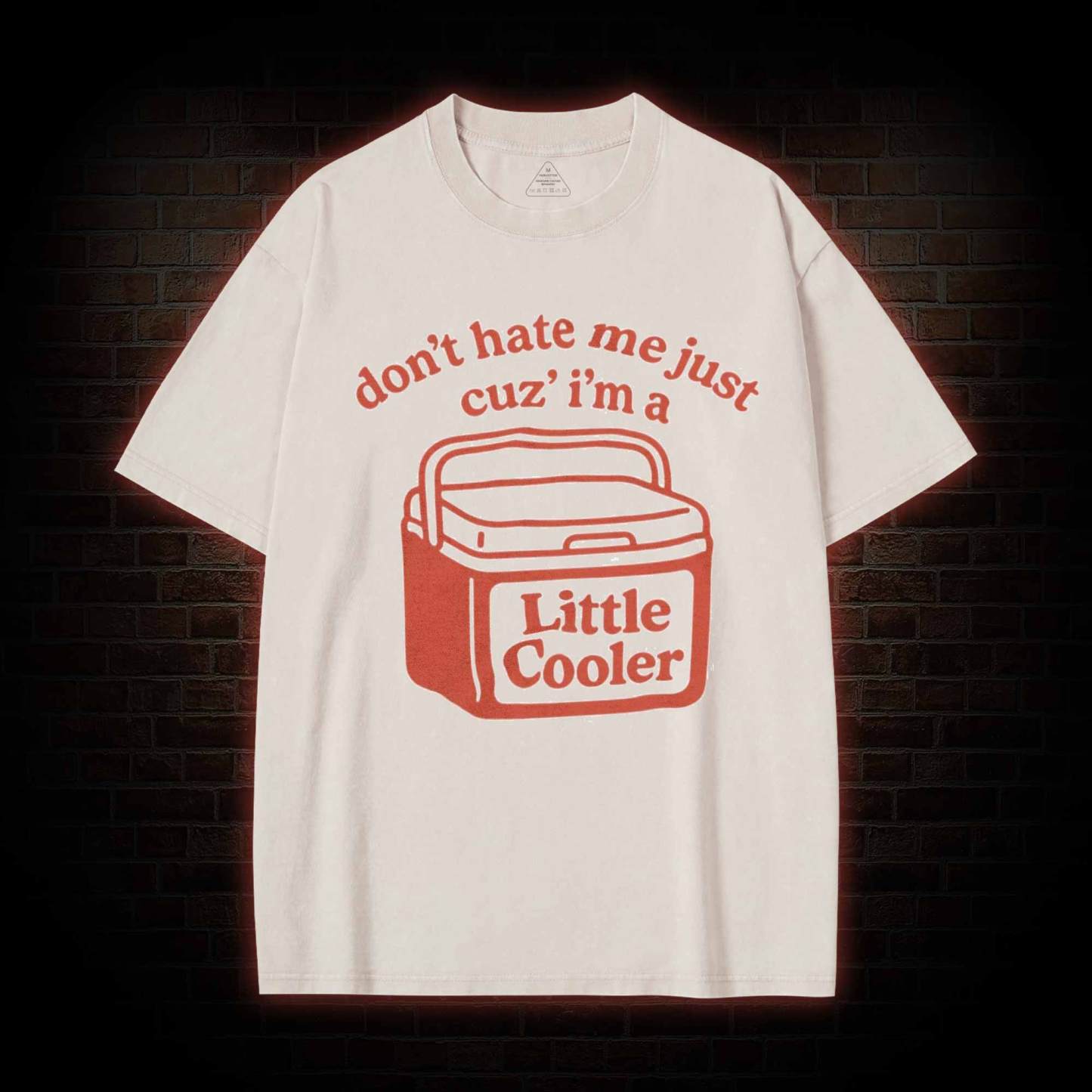 Don't Hate Me Cuz I'm a Little Cooler Washed T-shirt-LASPORTN