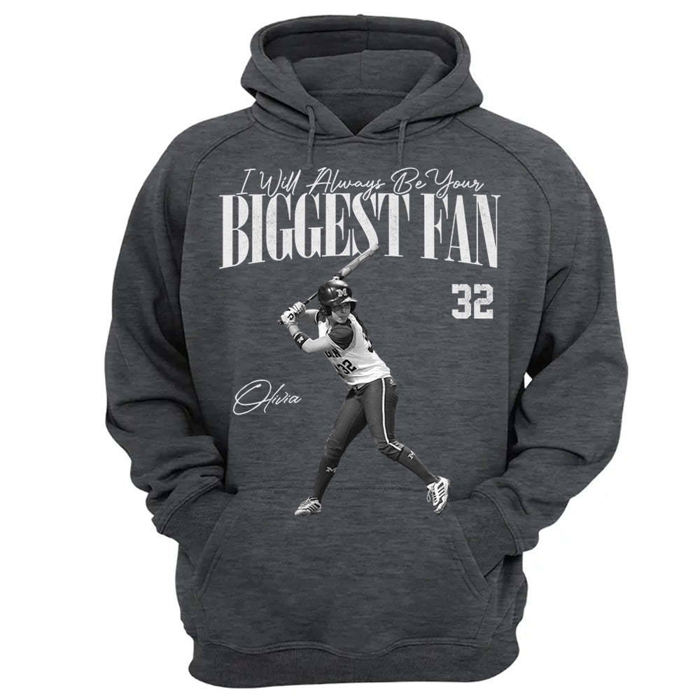 I'll Always Be Your Biggest Fan - Washed Tee Retro Bootleg Shirt For Softball Players T1807