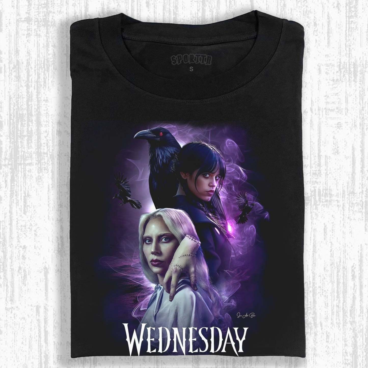WEDNESDAY S2 THEMED V3 T-SHIRT-LASPORTN