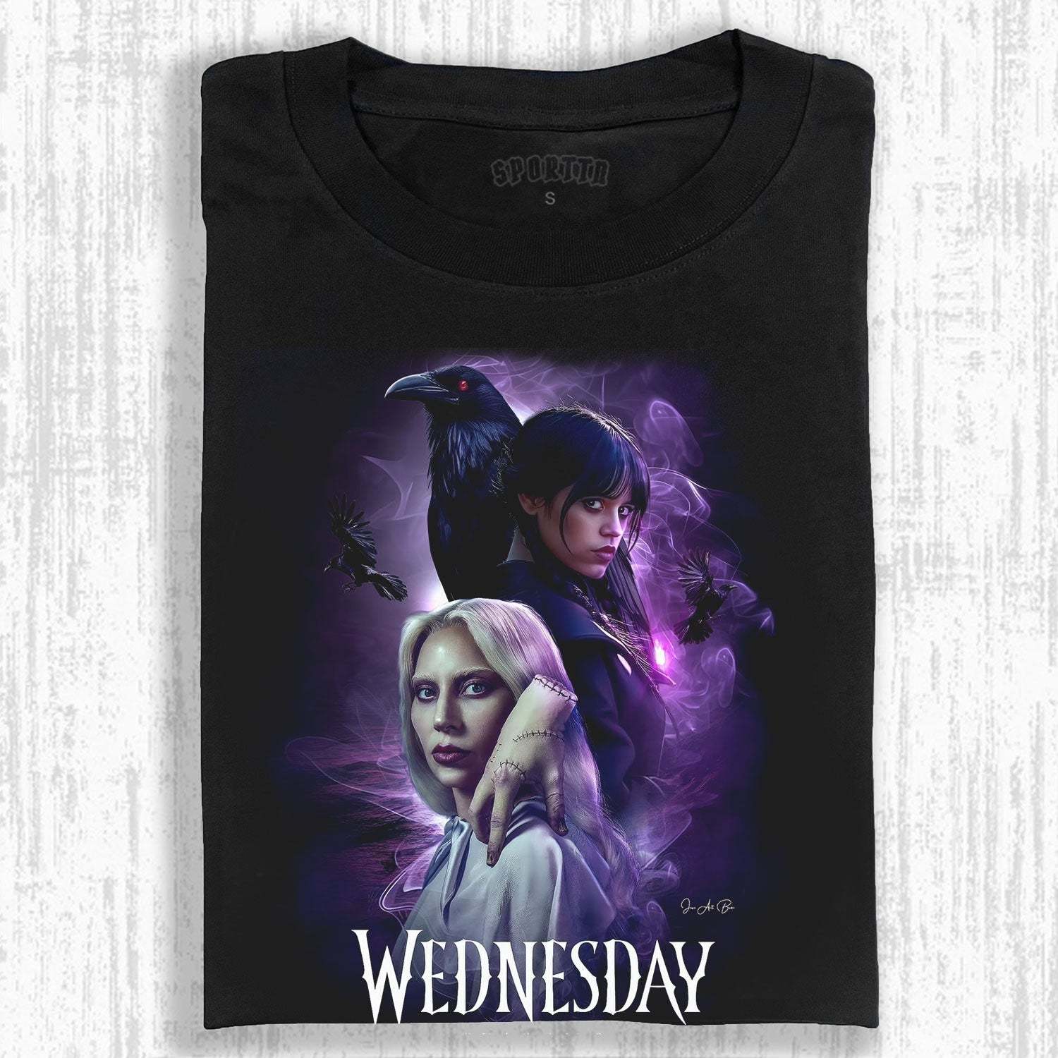 WEDNESDAY S2 THEMED V3 T-SHIRT-LASPORTN