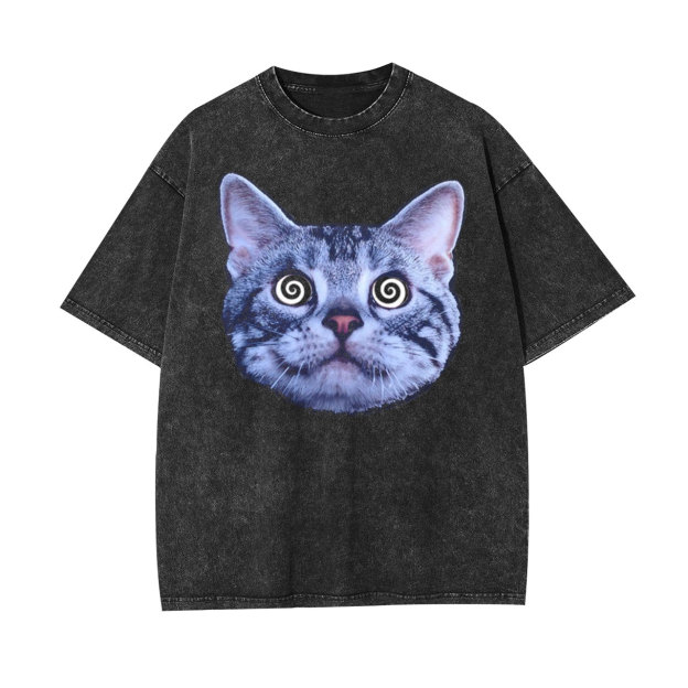 Cat Vintage Washed T-Shirt/Sweatshirt/Hoodie-LASPORTN