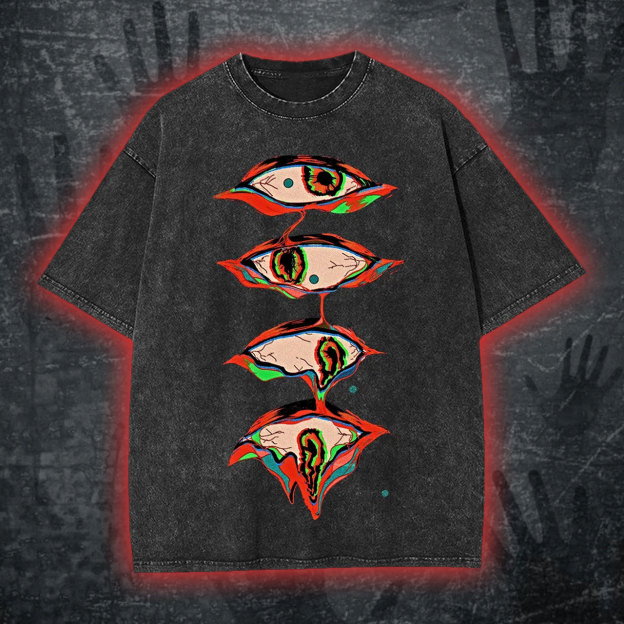 Surreal Eyes Cascade Washed Tshirt