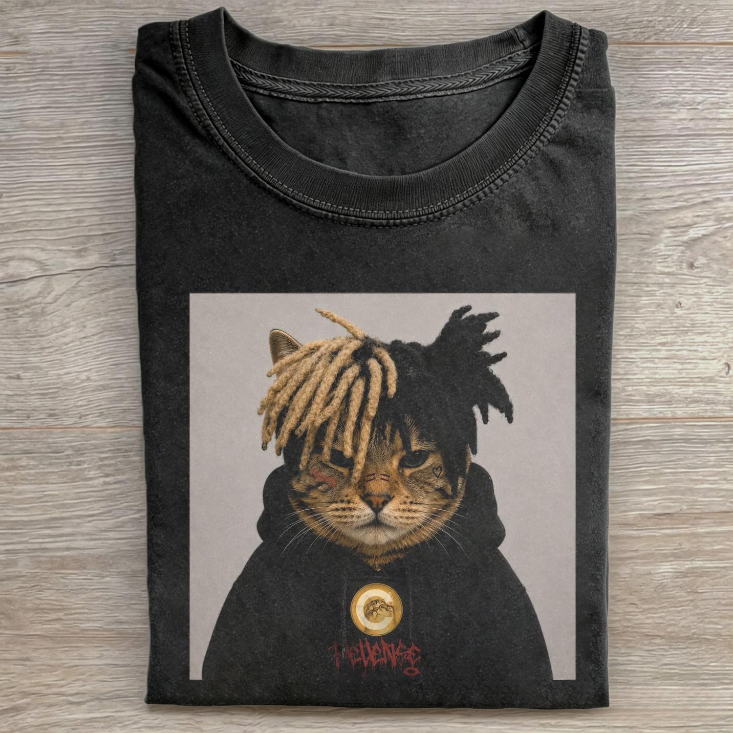 Dirty-braided Kitten Vintage T-shirt