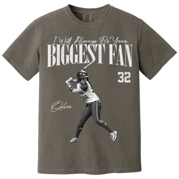 I'll Always Be Your Biggest Fan - Washed Tee Retro Bootleg Shirt For Softball Players T1807