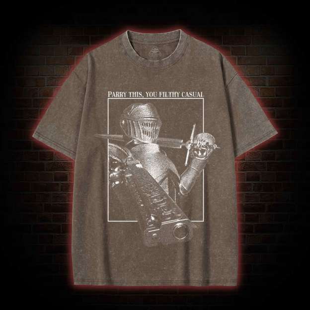 Parry This You Filthy Casual Washed T-shirt-LASPORTN