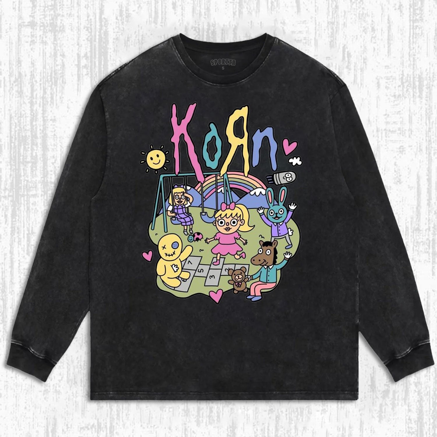 MUSIC KORN VINTAGE WASHED TEE-LASPORTN