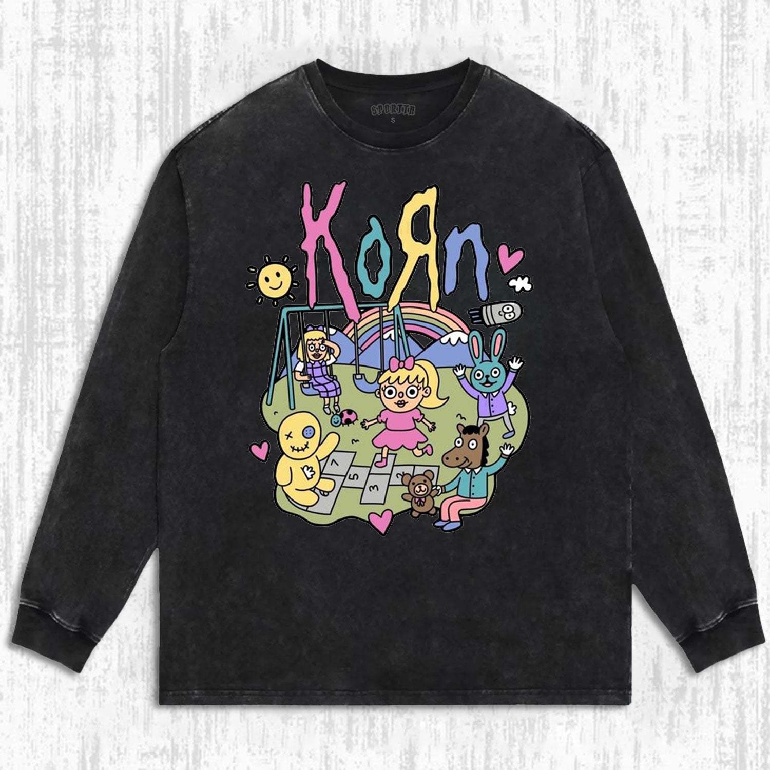 MUSIC KORN VINTAGE WASHED TEE-LASPORTN