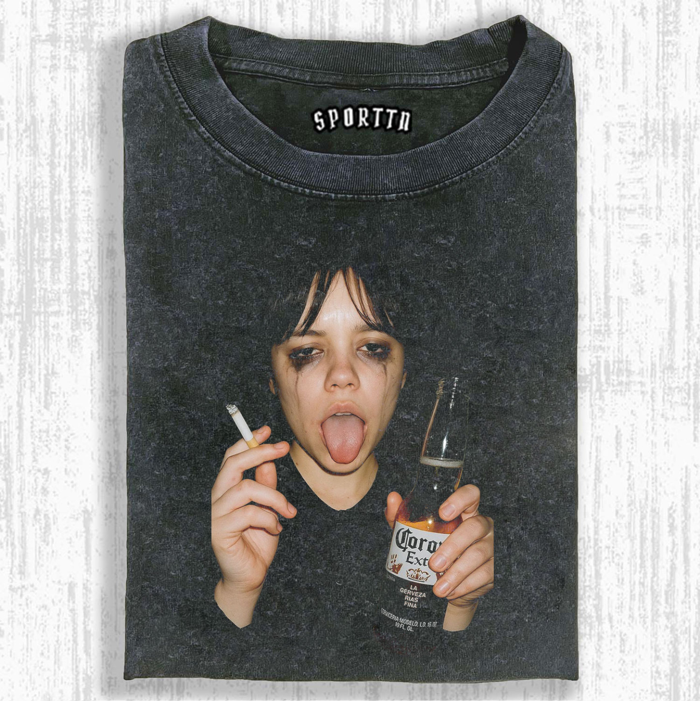 WEDNESDAY S2 ADDAMS THEMED T-SHIRT-LASPORTN