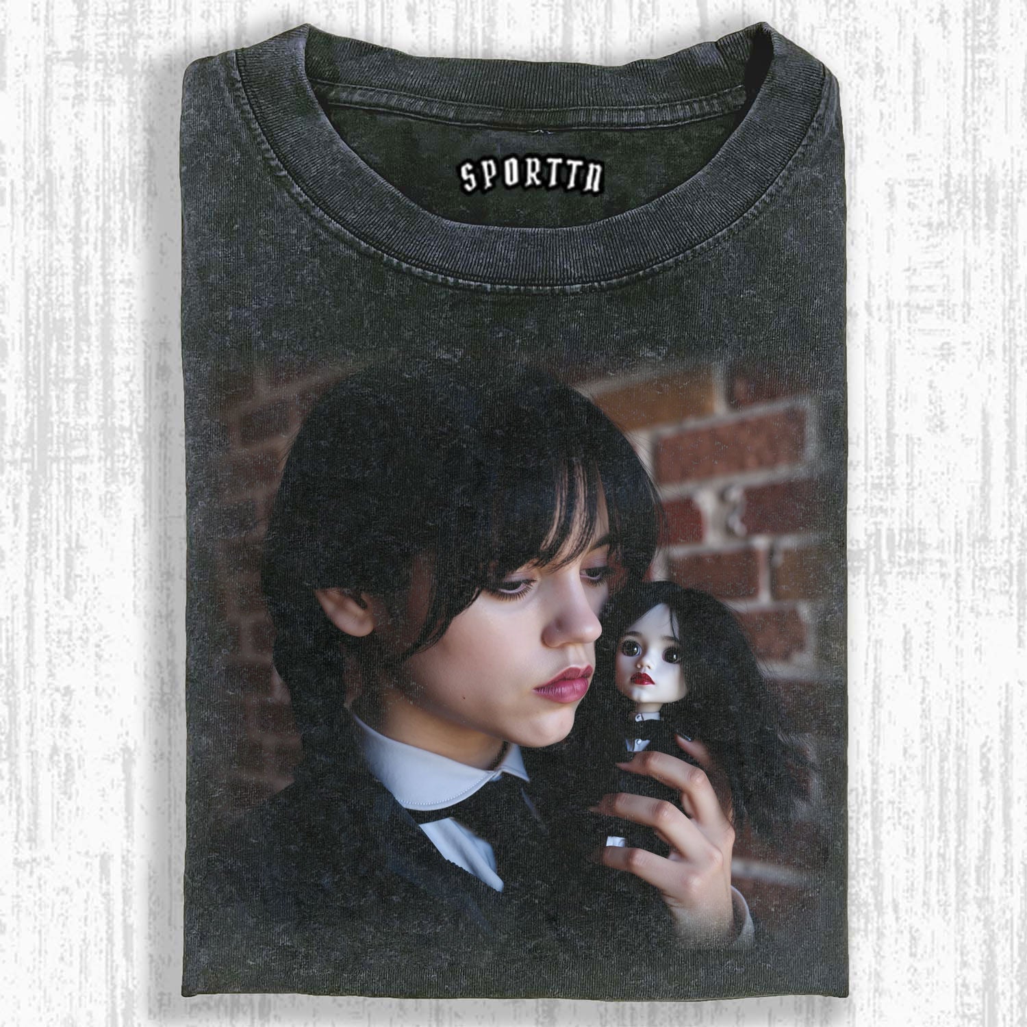 WEDNESDAY S2 ADDAMS THEMED T-SHIRT-LASPORTN