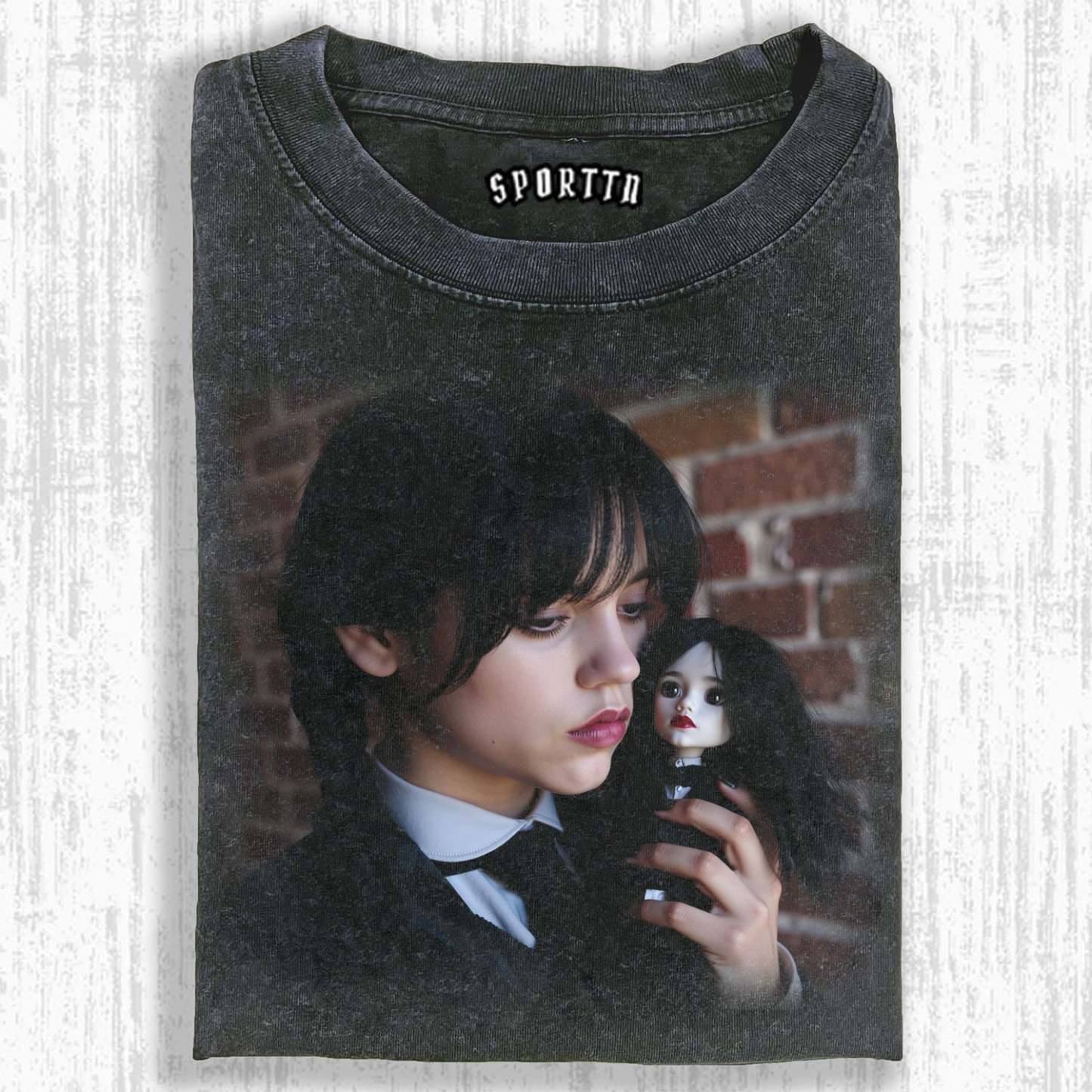 WEDNESDAY S2 ADDAMS THEMED T-SHIRT-LASPORTN