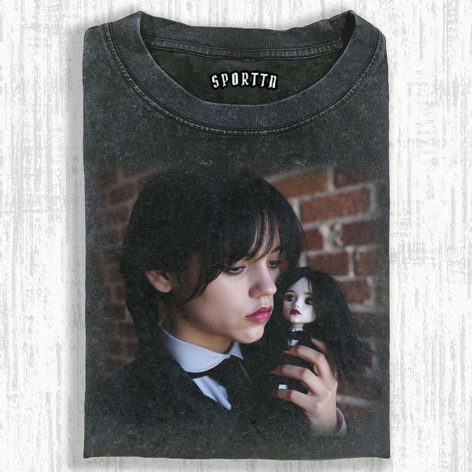 WEDNESDAY S2 ADDAMS THEMED T-SHIRT-LASPORTN