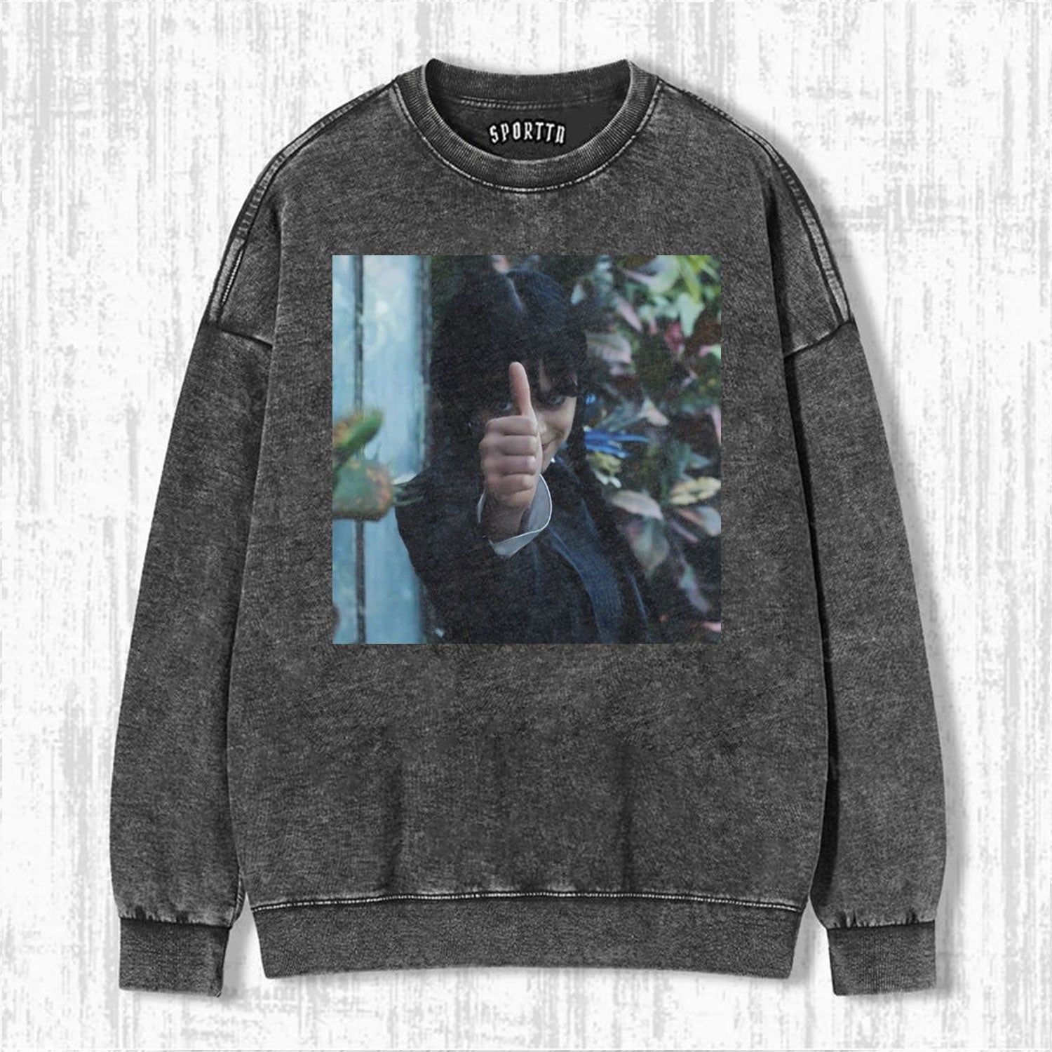 "WEDNESDAY S2 ADDAMS" THEMED V8 T-SHIRT-LASPORTN