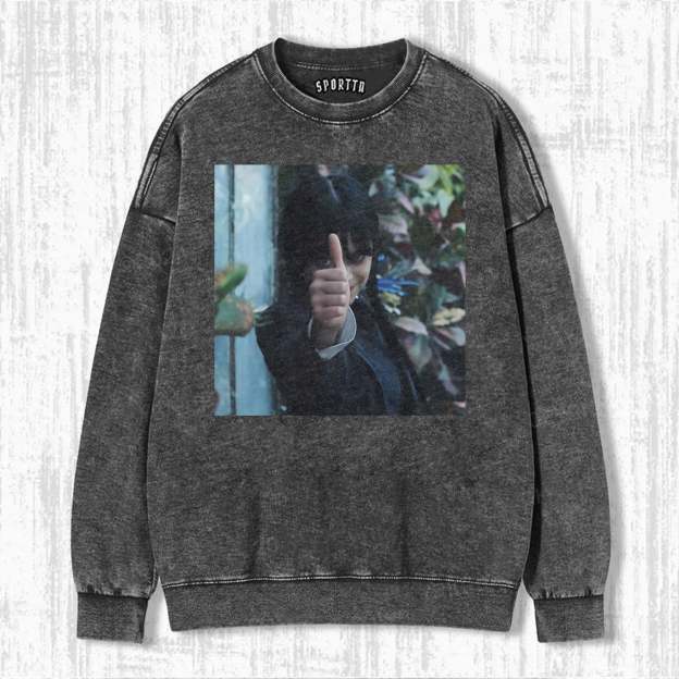 "WEDNESDAY S2 ADDAMS" THEMED V8 T-SHIRT-LASPORTN