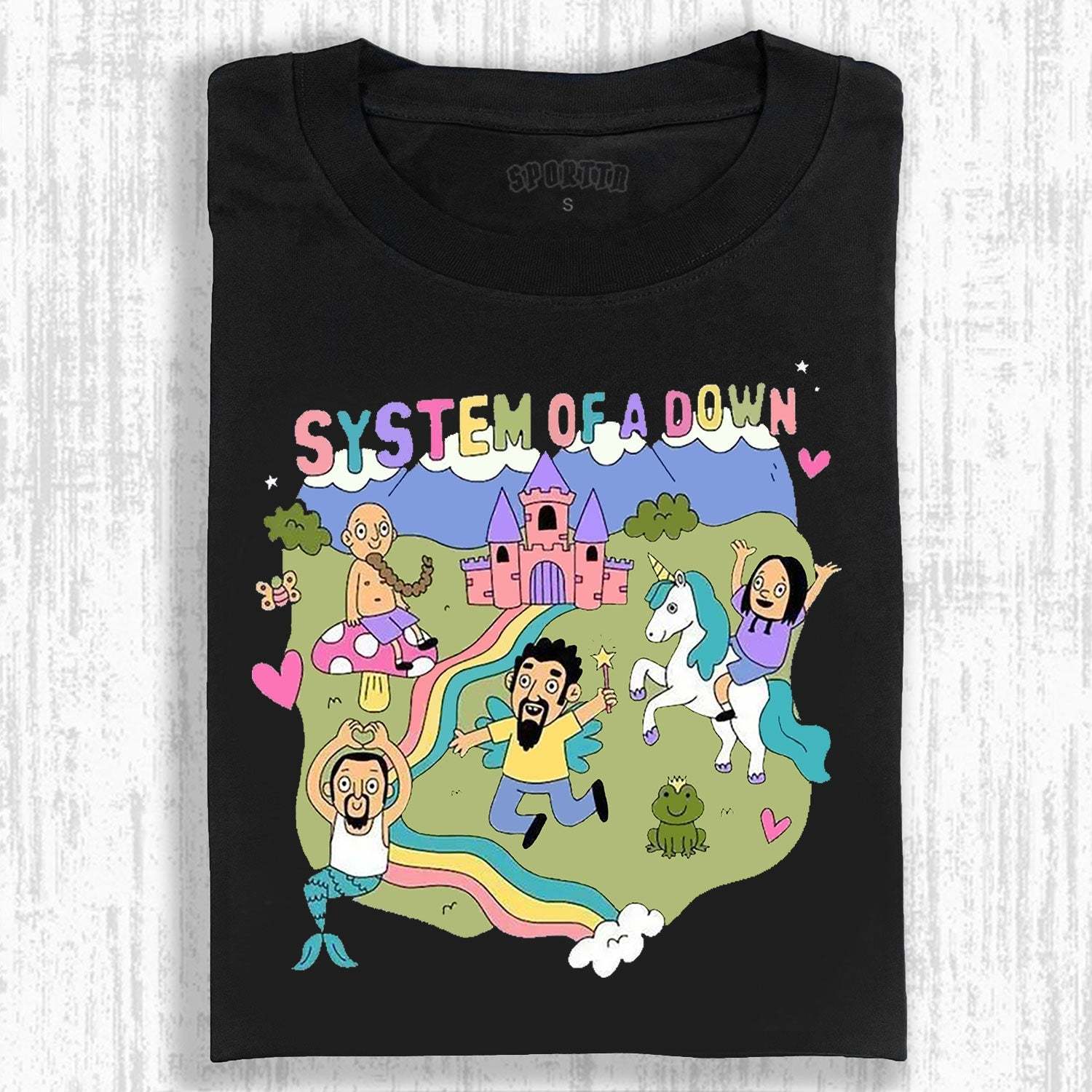 MUSIC SYSTEM OF A DOWN VINTAGE WASHED TEE-LASPORTN