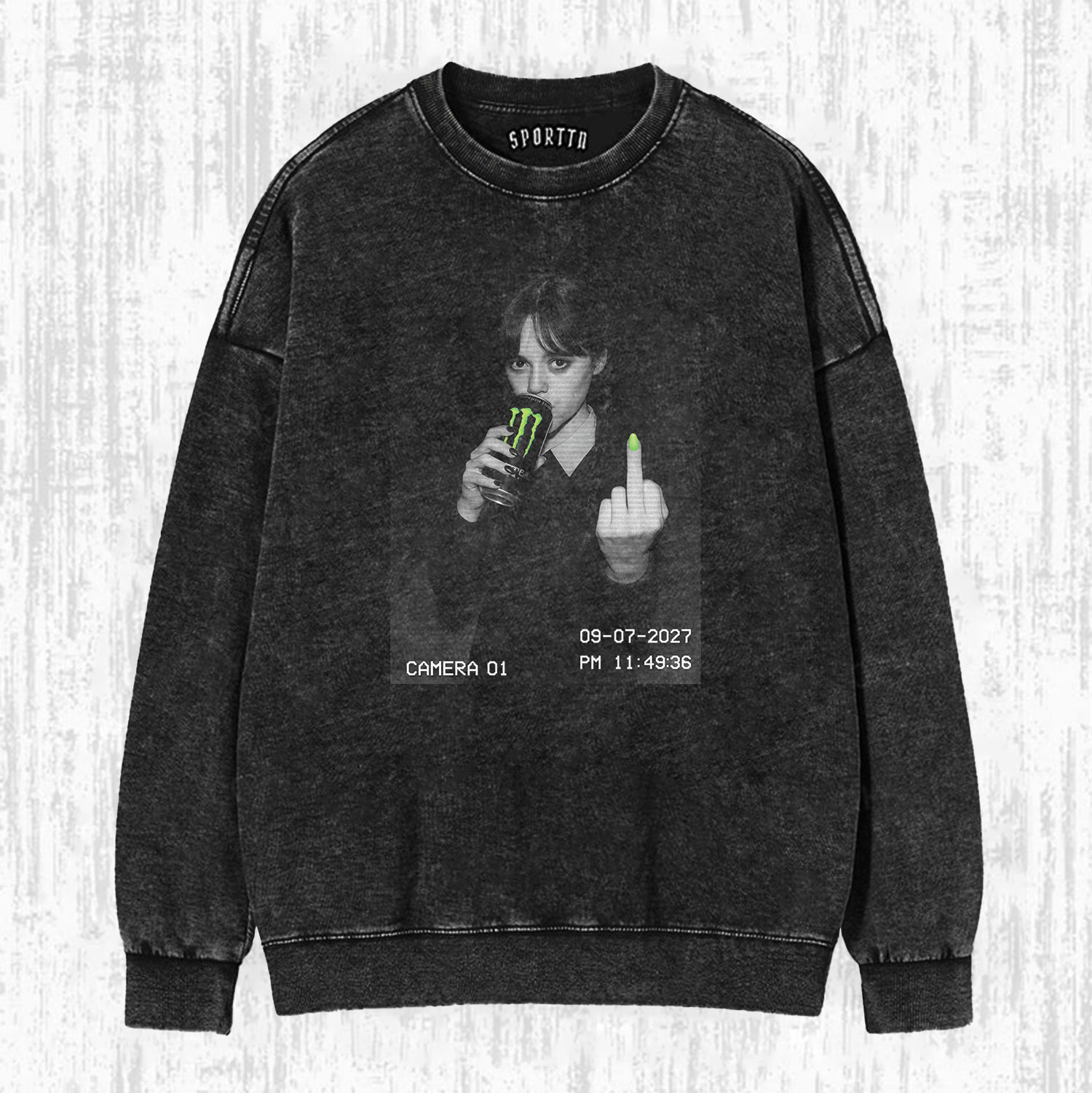 WEDNESDAY S2 ADDAMS THEMED T-SHIRT-LASPORTN