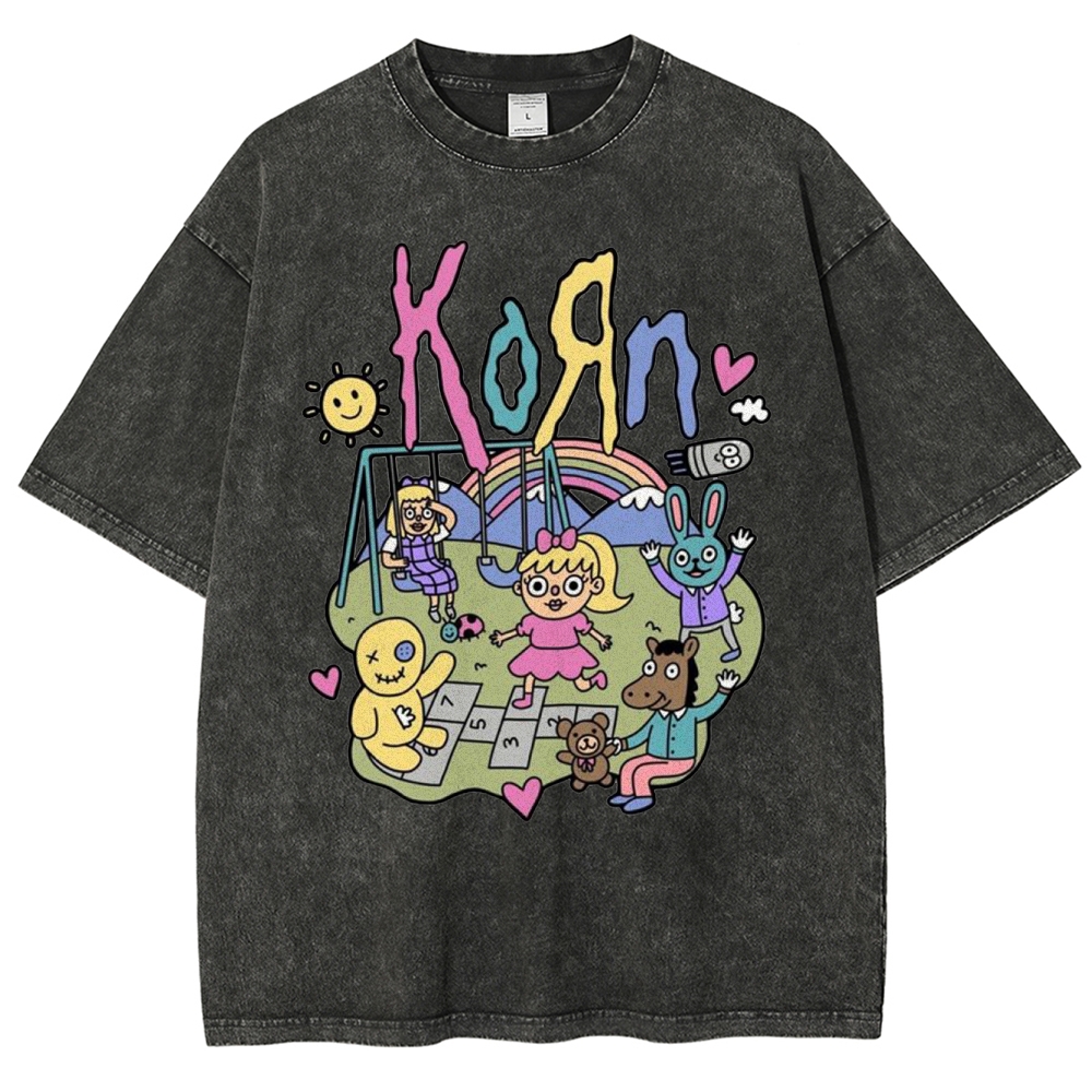 MUSIC KORN VINTAGE WASHED TEE-LASPORTN