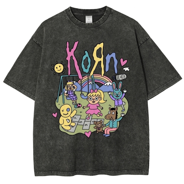MUSIC KORN VINTAGE WASHED TEE-LASPORTN