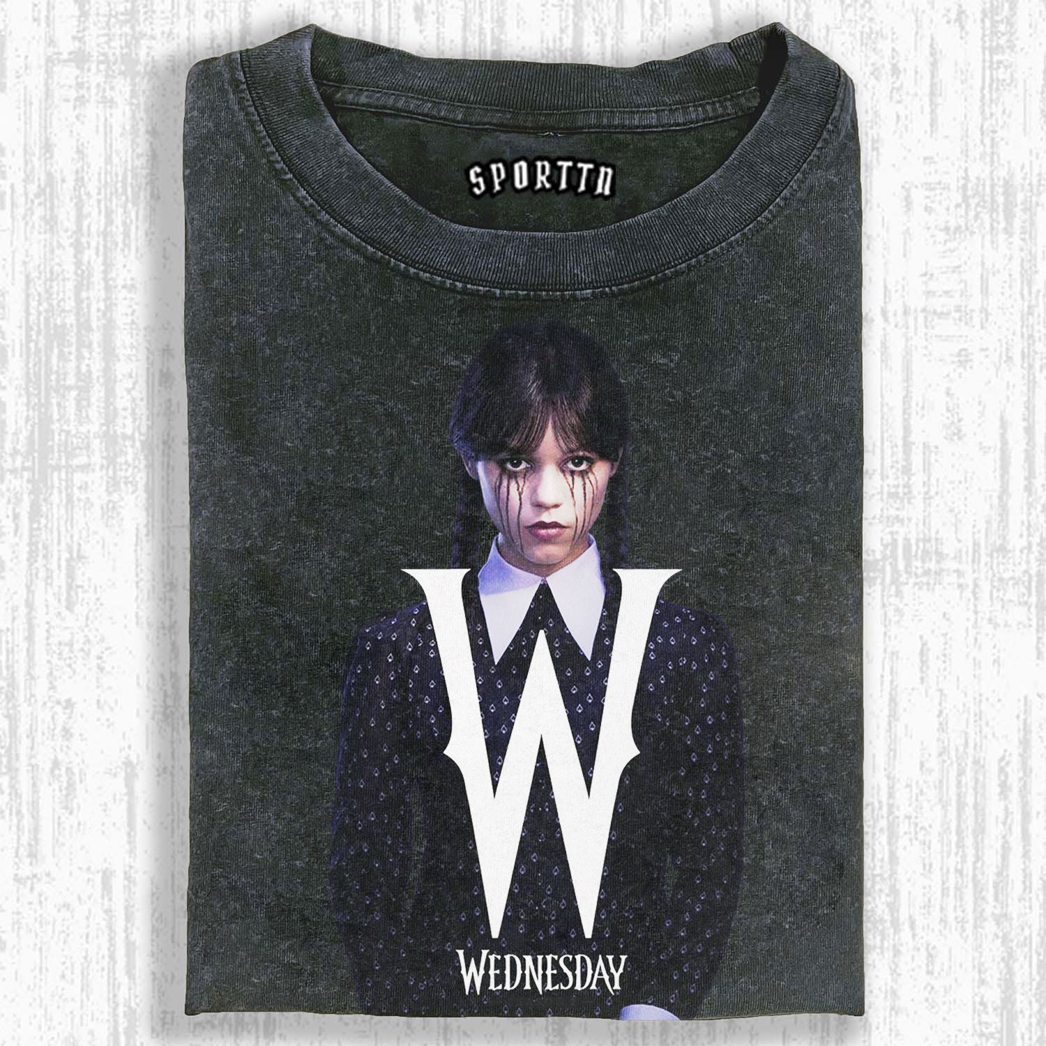 "WEDNESDAY S2 ADDAMS" THEMED V1 T-SHIRT-LASPORTN