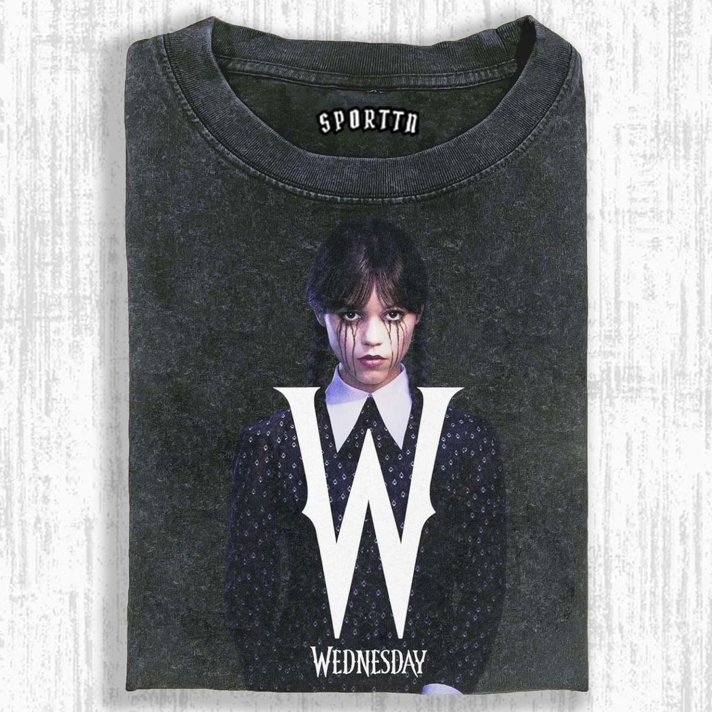 "WEDNESDAY S2 ADDAMS" THEMED V1 T-SHIRT-LASPORTN