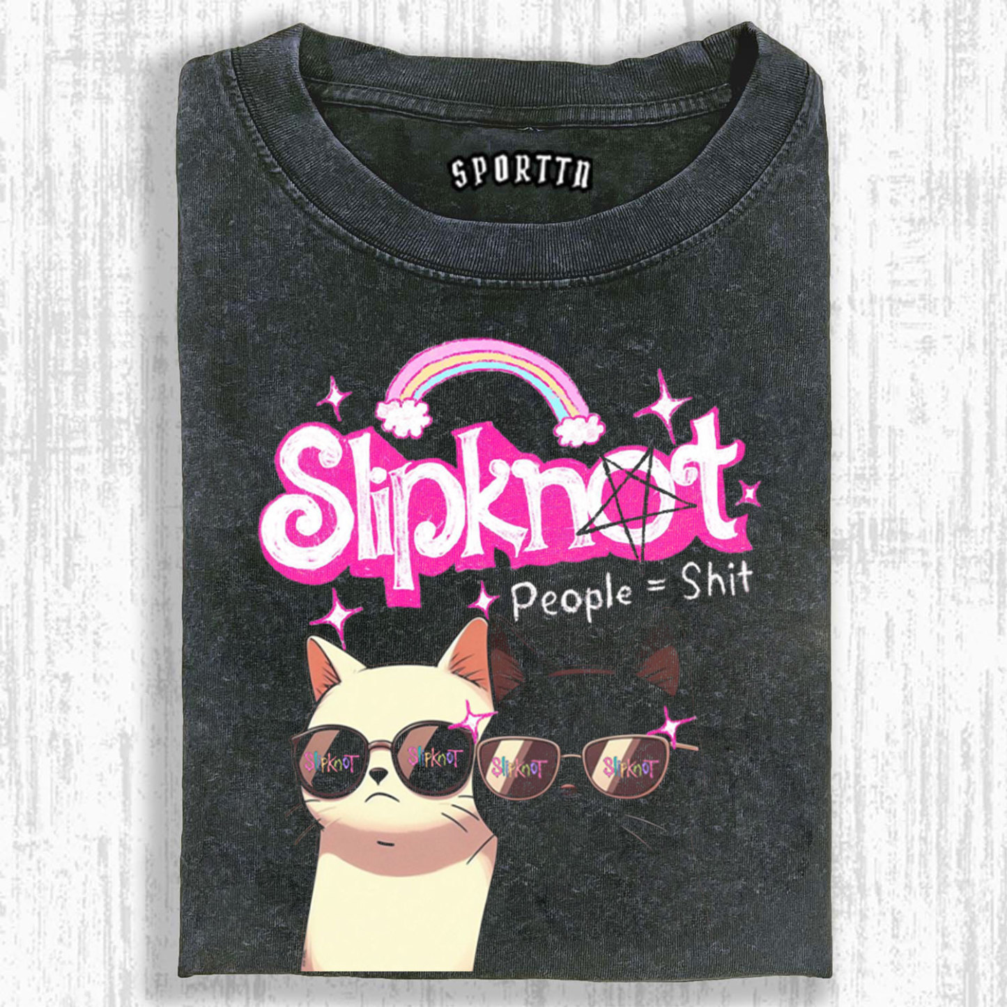 SPORTN.STORE Slipknot Funny Cat T-shirt
