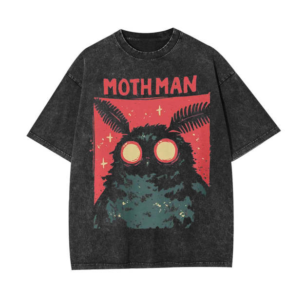CRYPTID MOTHMAN WASHED T-SHIRT-LASPORTN