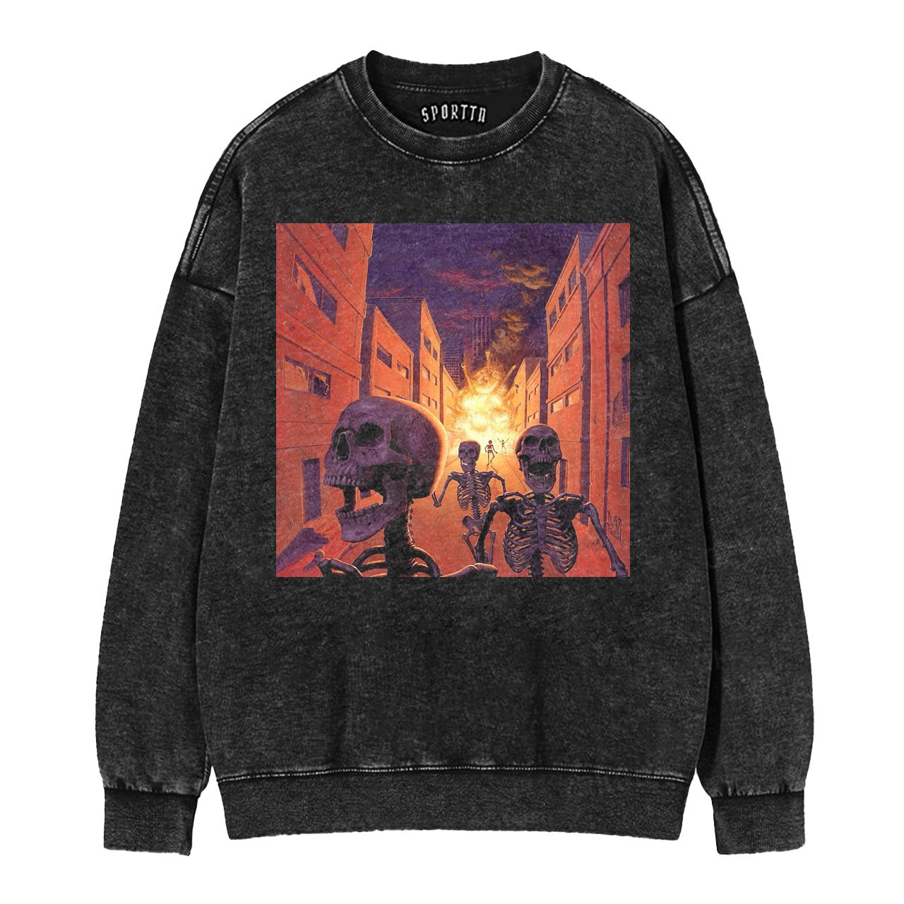 Vintage Skull Print T-Shirt/Sweatshirt/Hoodie-LASPORTN