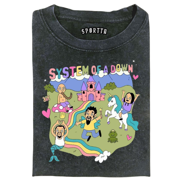 MUSIC SYSTEM OF A DOWN VINTAGE WASHED TEE