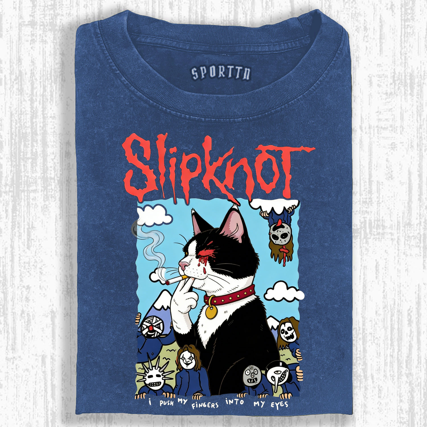 Slipknot Funny Smoking Cat T-shirt