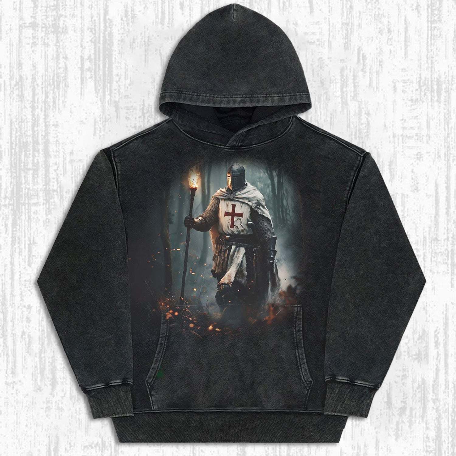 KNIGHTS TEMPLAR - THEMED RETRO T-SHIRT-LASPORTN