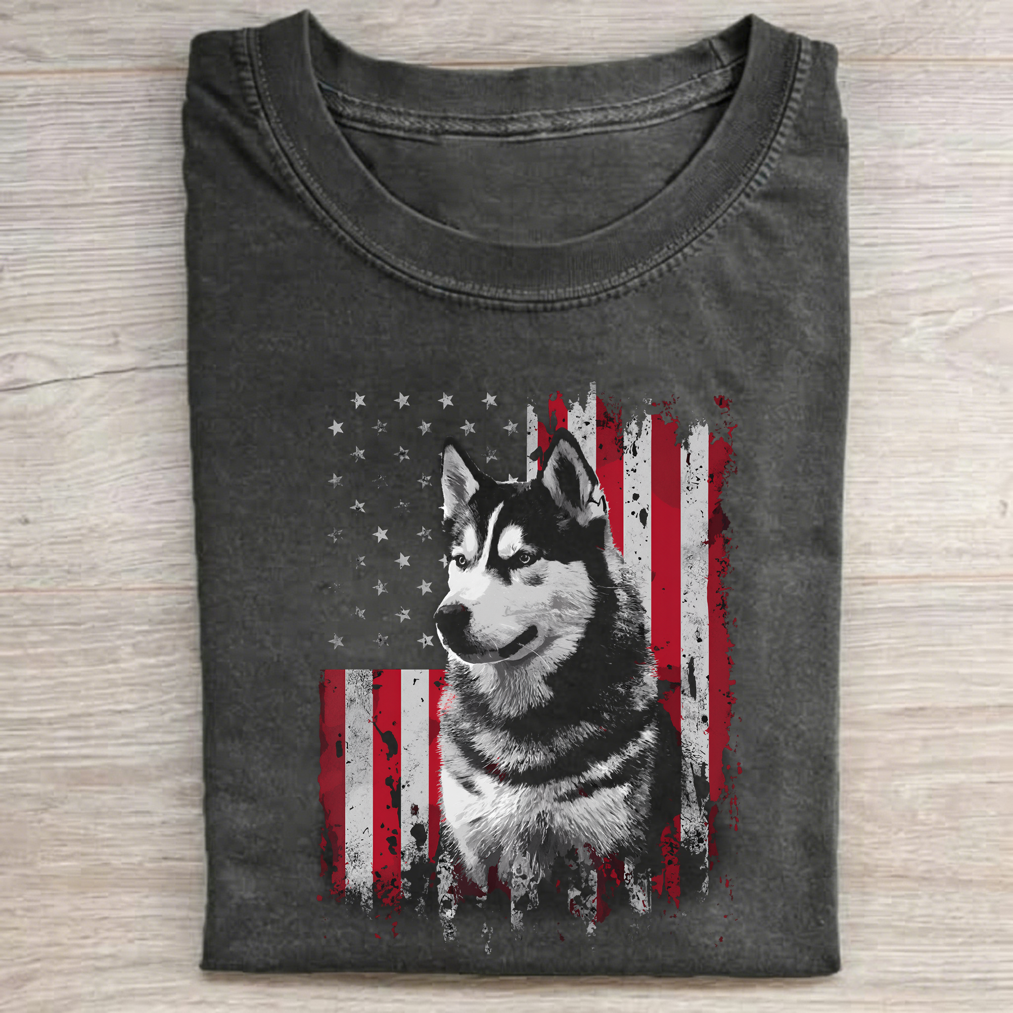 4th Of July Siberian Husky Dog T-Shirt