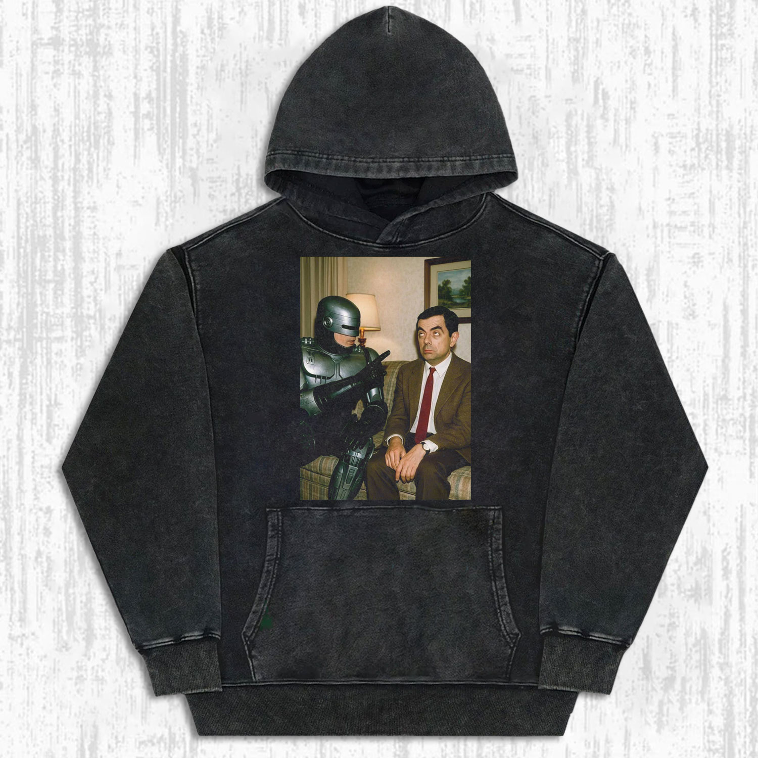 THE FANTASTIC CROSSOVER OF ROBOCOP AND MR. BEAN T-SHIRT-LASPORTN