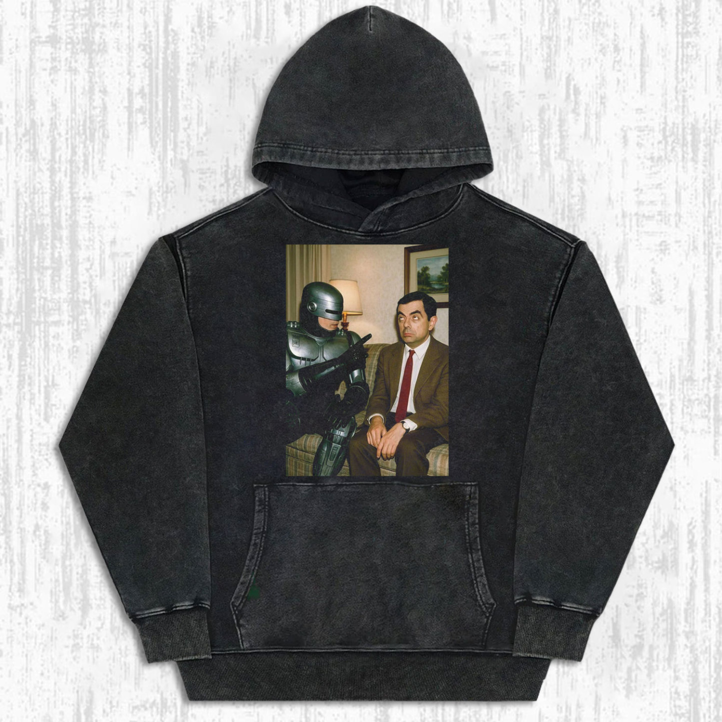 THE FANTASTIC CROSSOVER OF ROBOCOP AND MR. BEAN T-SHIRT-LASPORTN