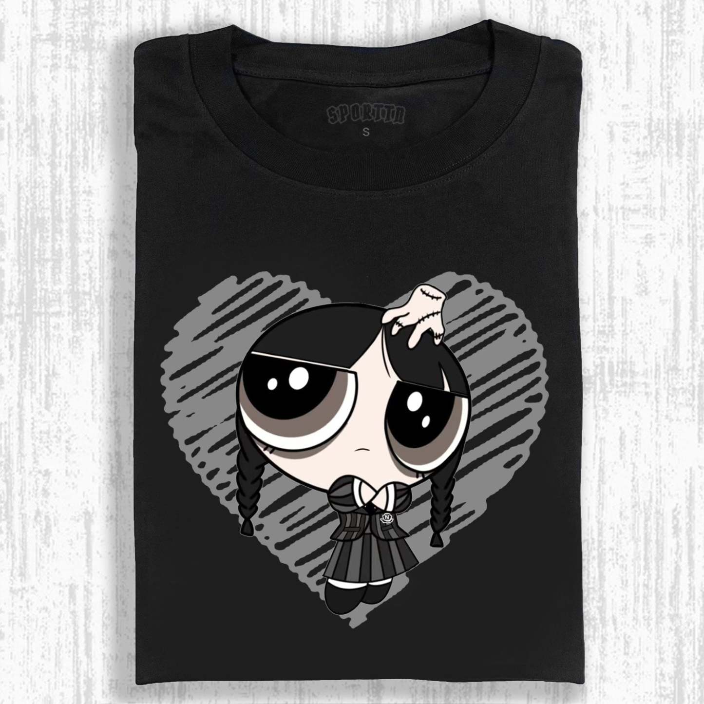 WEDNESDAY & THE POWERPUFF GIRLS T-SHIRT-LASPORTN