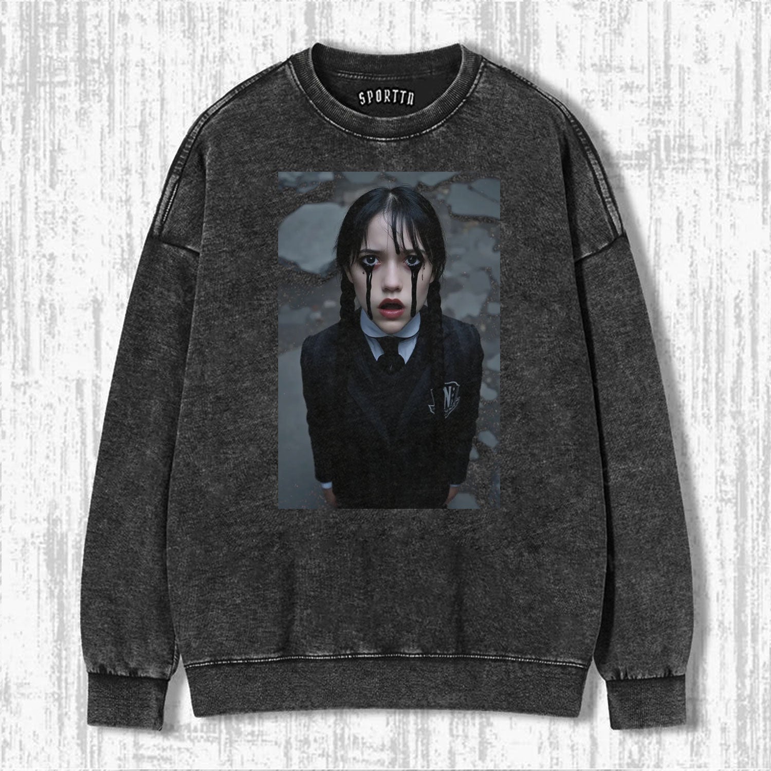 WEDNESDAY S2 ADDAMS THEMED T - SHIRT-LASPORTN