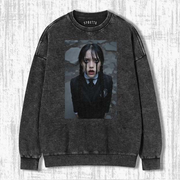 WEDNESDAY S2 ADDAMS THEMED T - SHIRT-LASPORTN