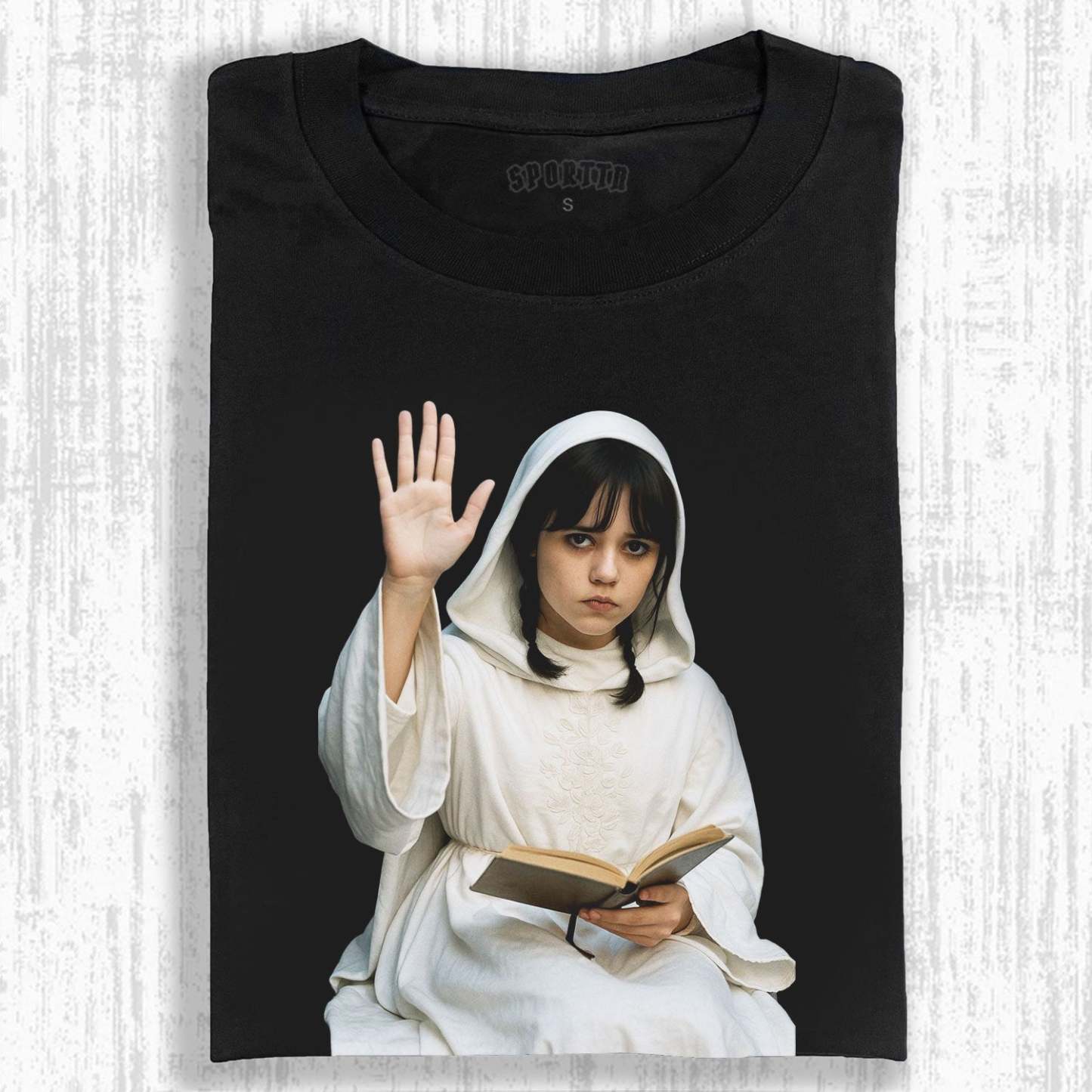 "WEDNESDAY S2 ADDAMS" THEMED V6 T-SHIRT-LASPORTN